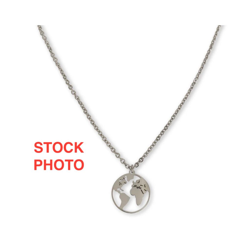 Vegabond Life world map pendant necklace stainless steel waterproof collectible
